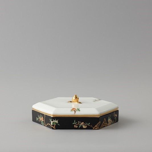 國瓷永豐源夫人瓷石榴家園2頭點心盒 國瓷永豐源夫人瓷石榴家園2頭點心盒