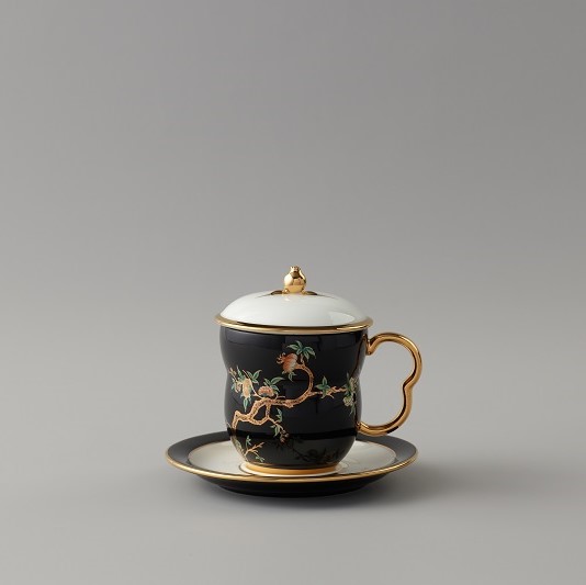 國瓷永豐源夫人瓷石榴家園3件套蓋杯 國瓷永豐源夫人瓷石榴家園3件套蓋杯